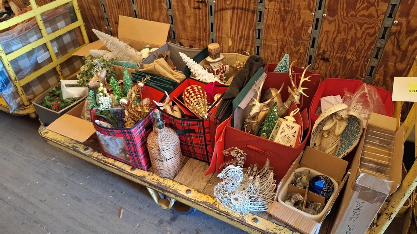 Assorted Christmas Decor, Deer Ornaments, More