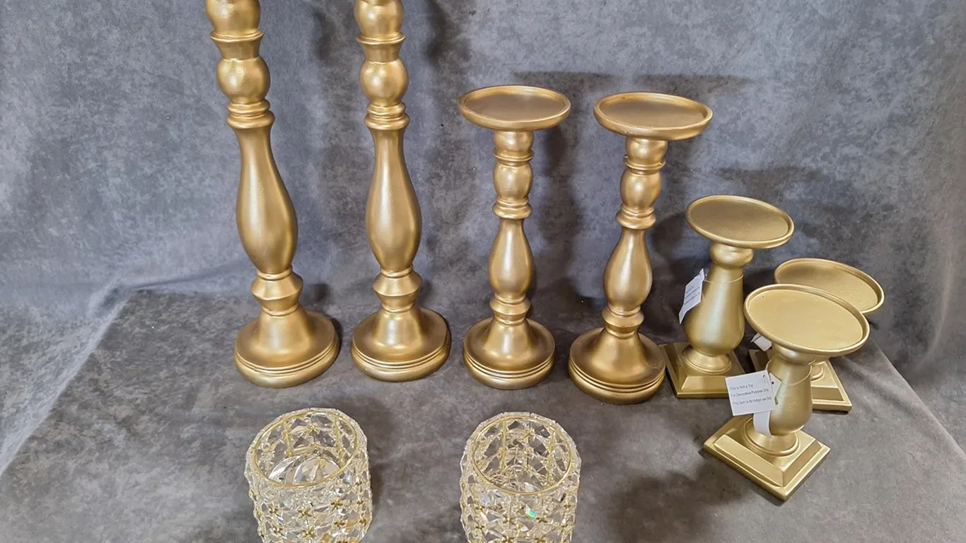 Assorted Candle Holders, More