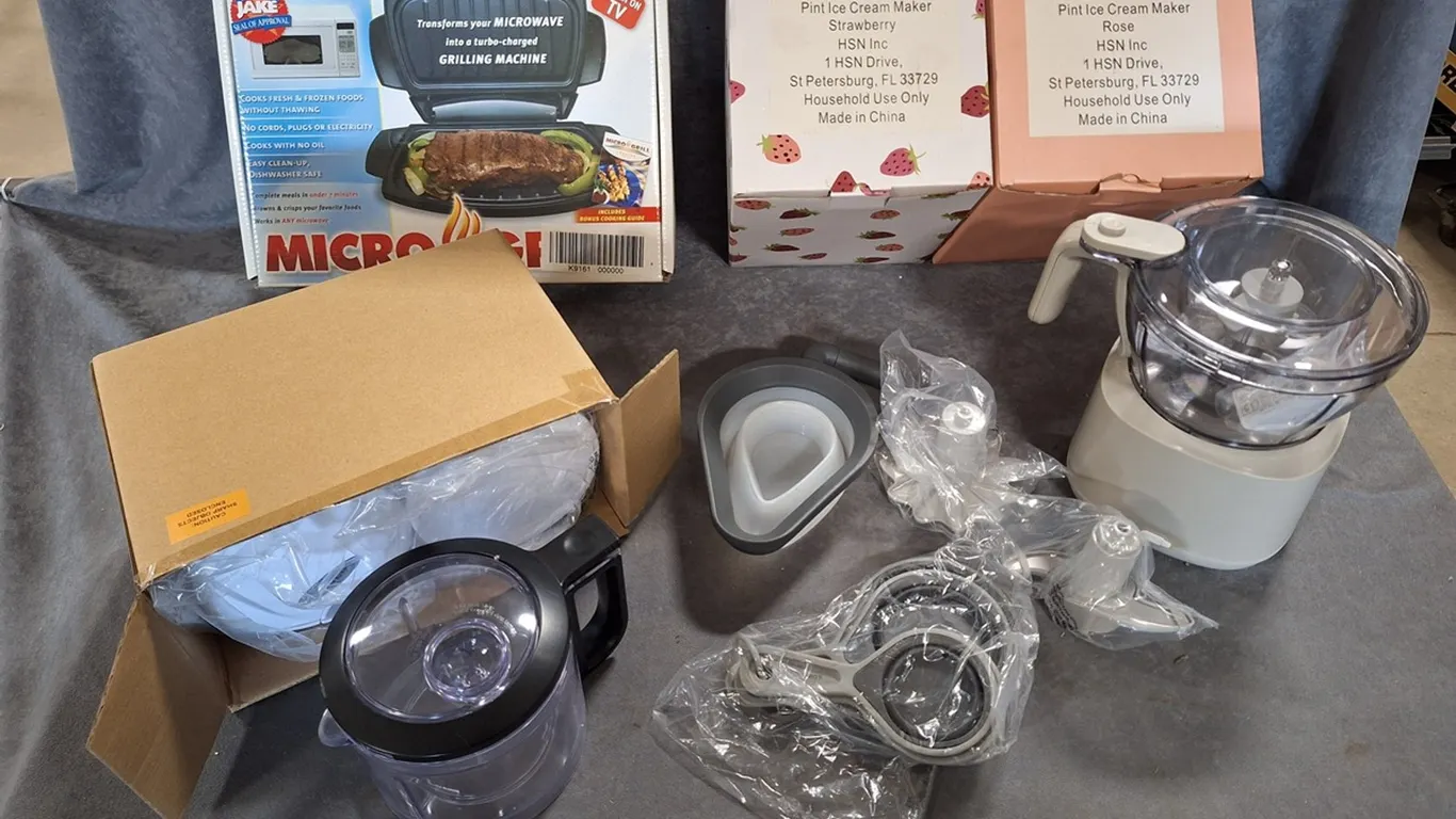 Micro Grill, Pint Ice Cream Makers, Cordless Chopper, More