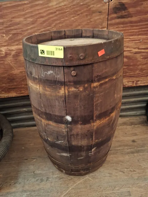Wood Barrel, 12"x12"x22"