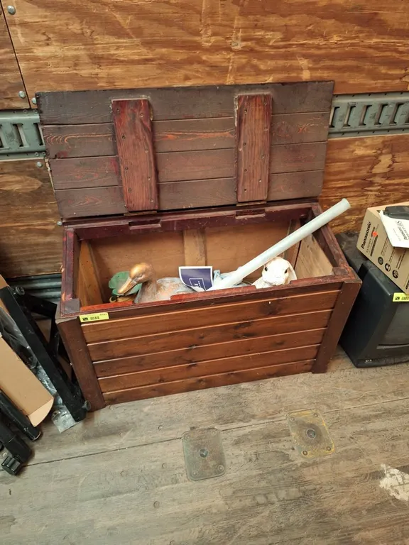 Wood Storage Chest 31"x16"x20", Golf Club, Assorted Decor