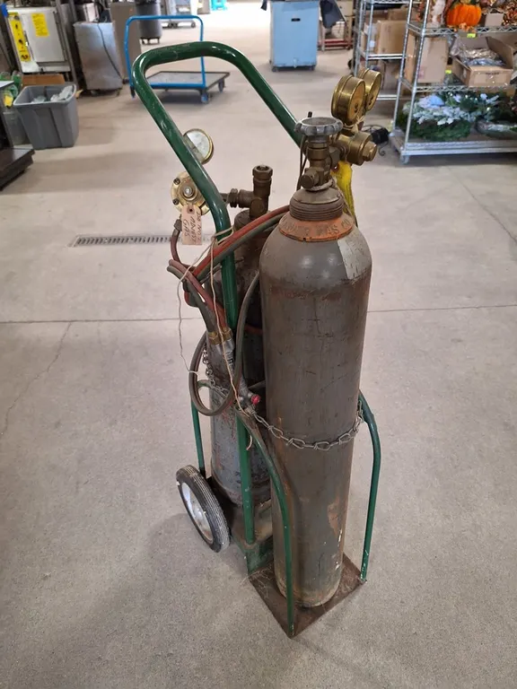 Torch Set on Two Wheel Cart