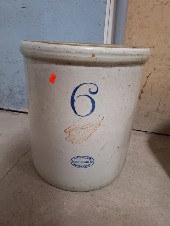 Red Wing 6 Gallon Stoneware Jug, 14"