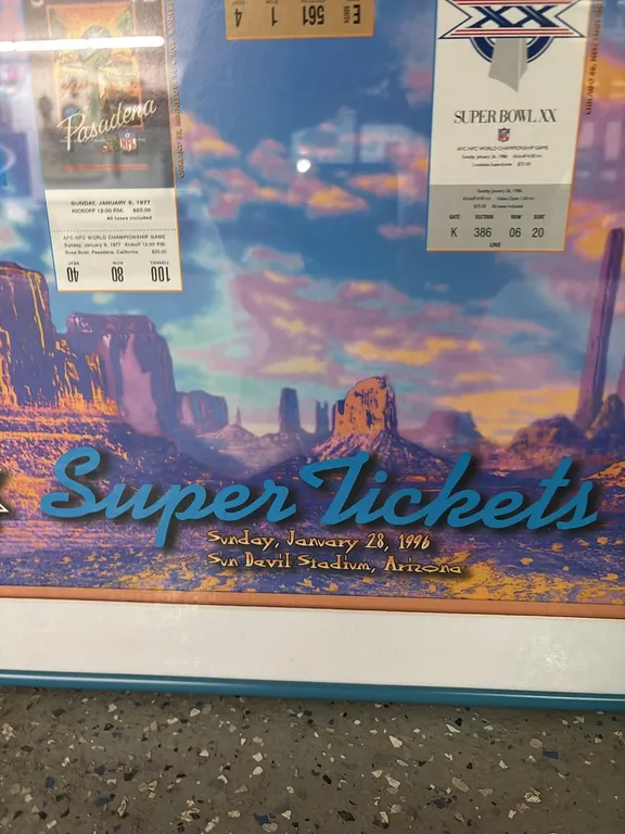 FRAMED POSTER SUPER TICKETS