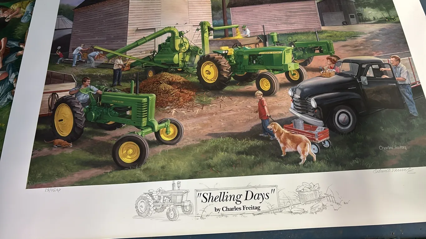PRINT “SHELLING DAYS” BY CHARLES FREITAG