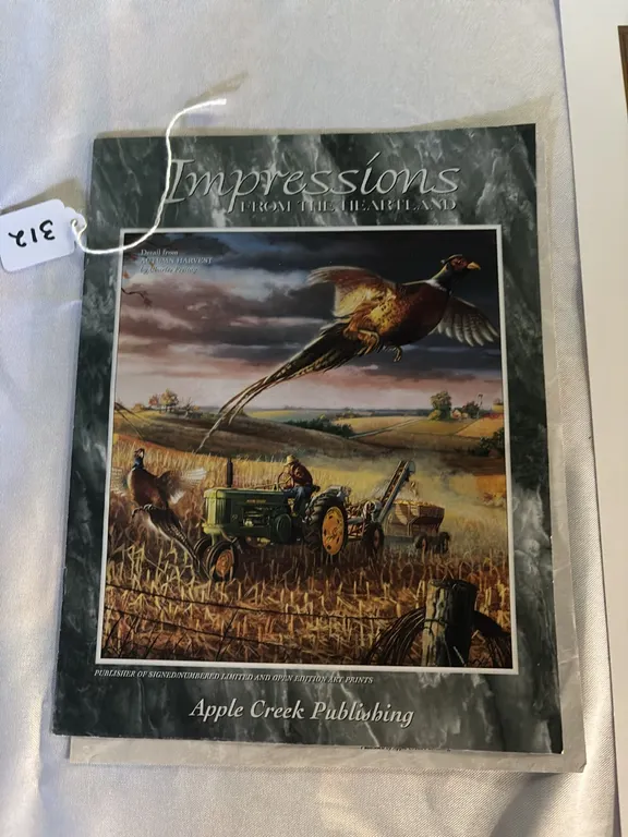 3 SMALL PRINTS BY CHARLES FREITAG “JOHN DEERE 420” “MEMORIES OF THE PAST” “A HELPING HAND”- CATALOG