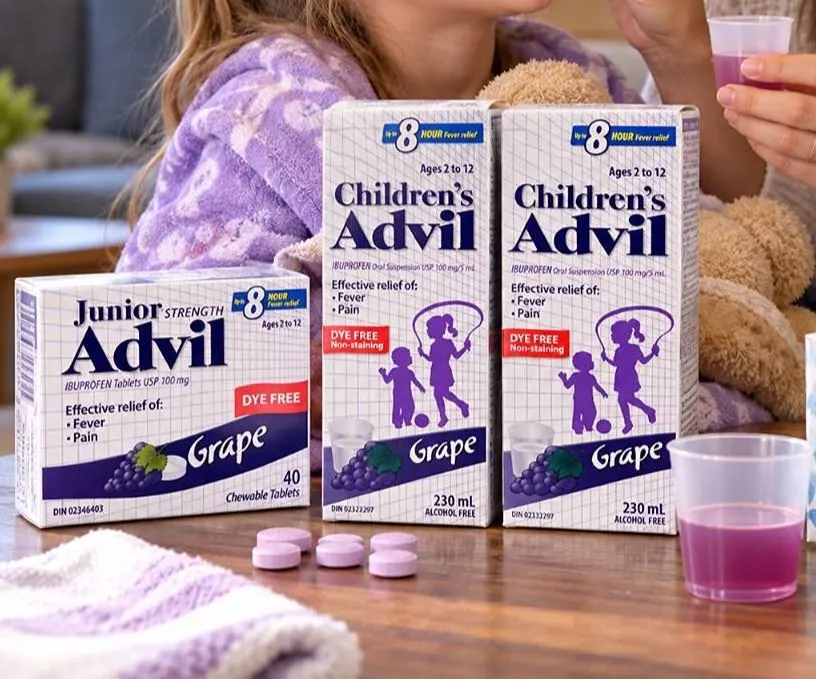 Advil Junior Strength & Children's Grape Lot