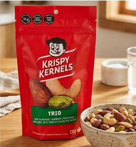 Krispy Kernels Trio Mixed Nuts 170g Bag x 8