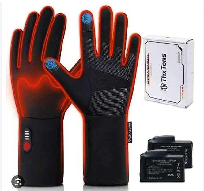 ThxToms Heated Glove Liners Rechargeable L