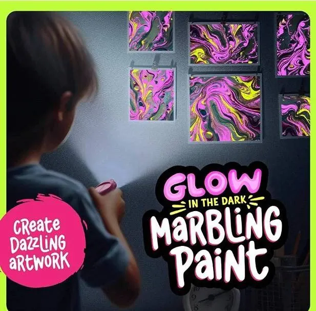 Dan&Darci Glow Marbling Paint Kit 10 Sheets