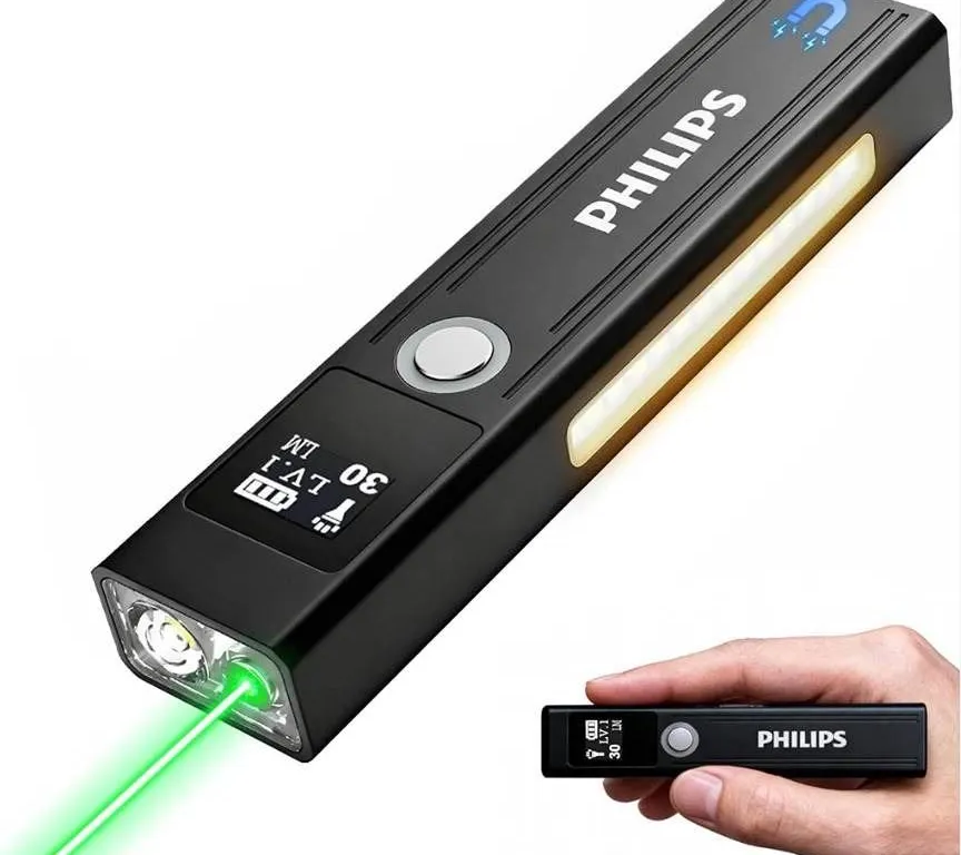 Philips Flashlight 6 Modes LED Rechargeable