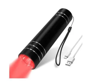 2 Red Light Therapy Torches, Rechargeable, Black