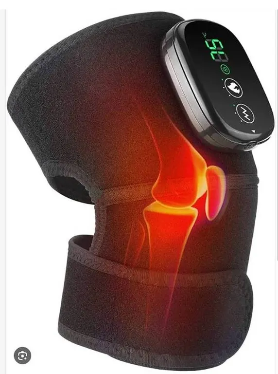 Heated Vibration Knee Massager Black