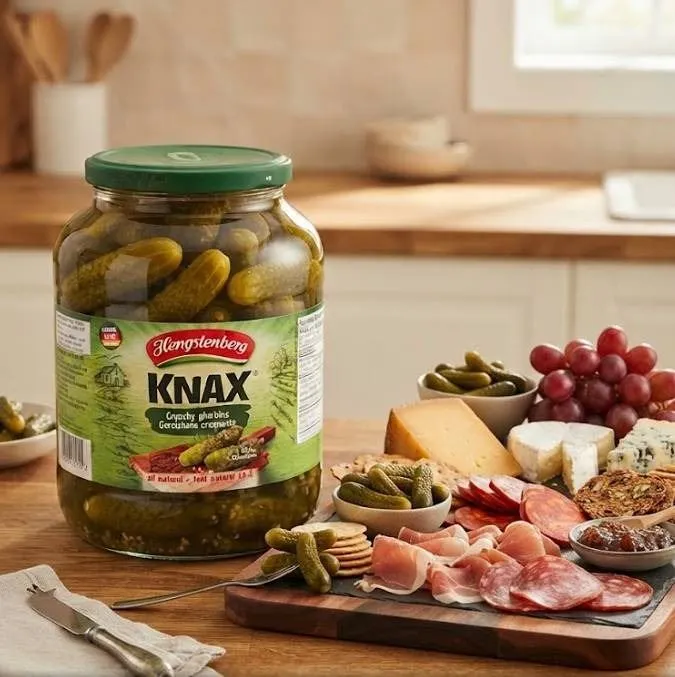 Hengstenberg KNAX Gherkins 1.5L Jars, 2 Pack