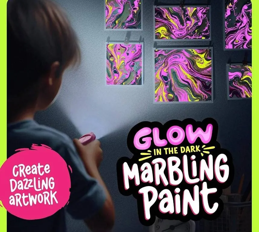 Dan&Darci Glow In The Dark Marbling Paint Kit