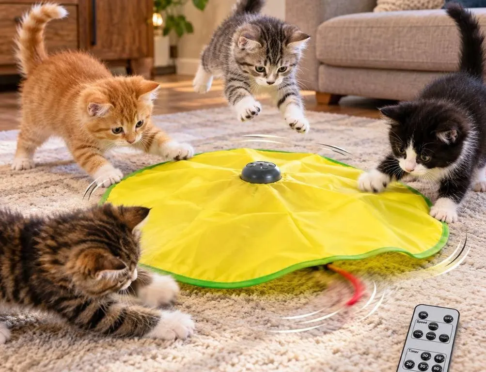 AOLIKES Motorized Cat Toy With Remote