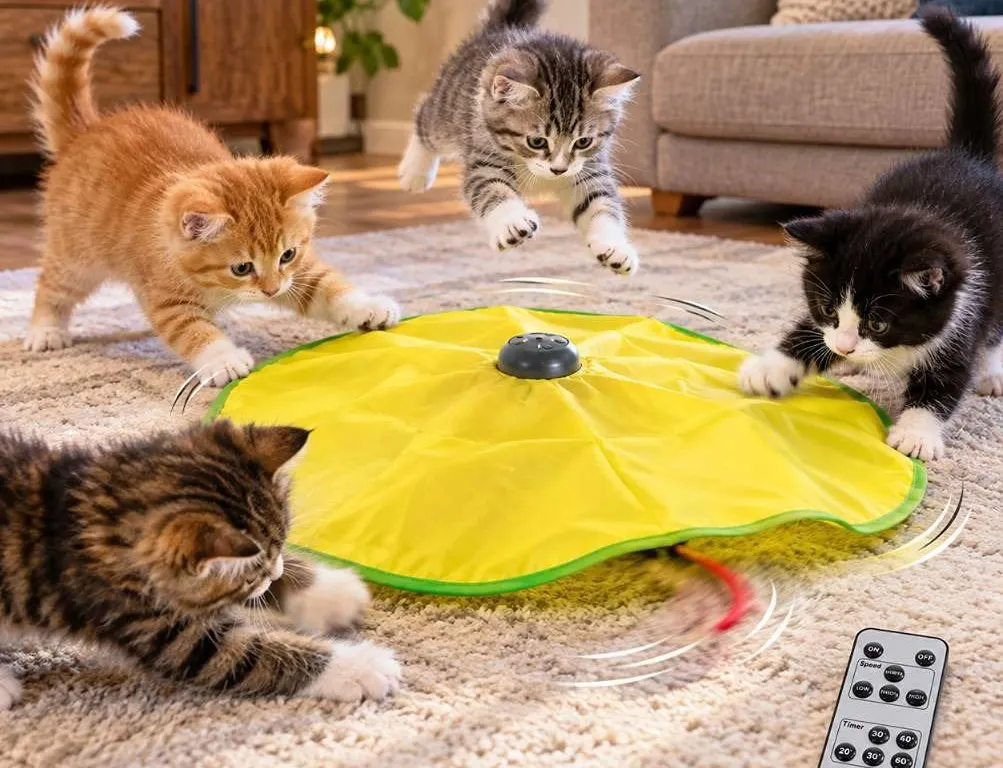 AOLIKES Motorized Cat Toy With Remote