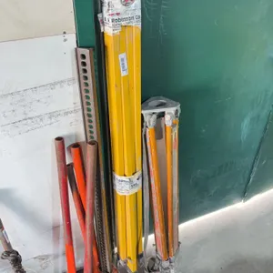 Assorted Lot of Pipe Bender, Jacks, Levels, Tripods