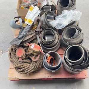 Pallet Lot of Industrial Hose Clamps and Rigging Gear