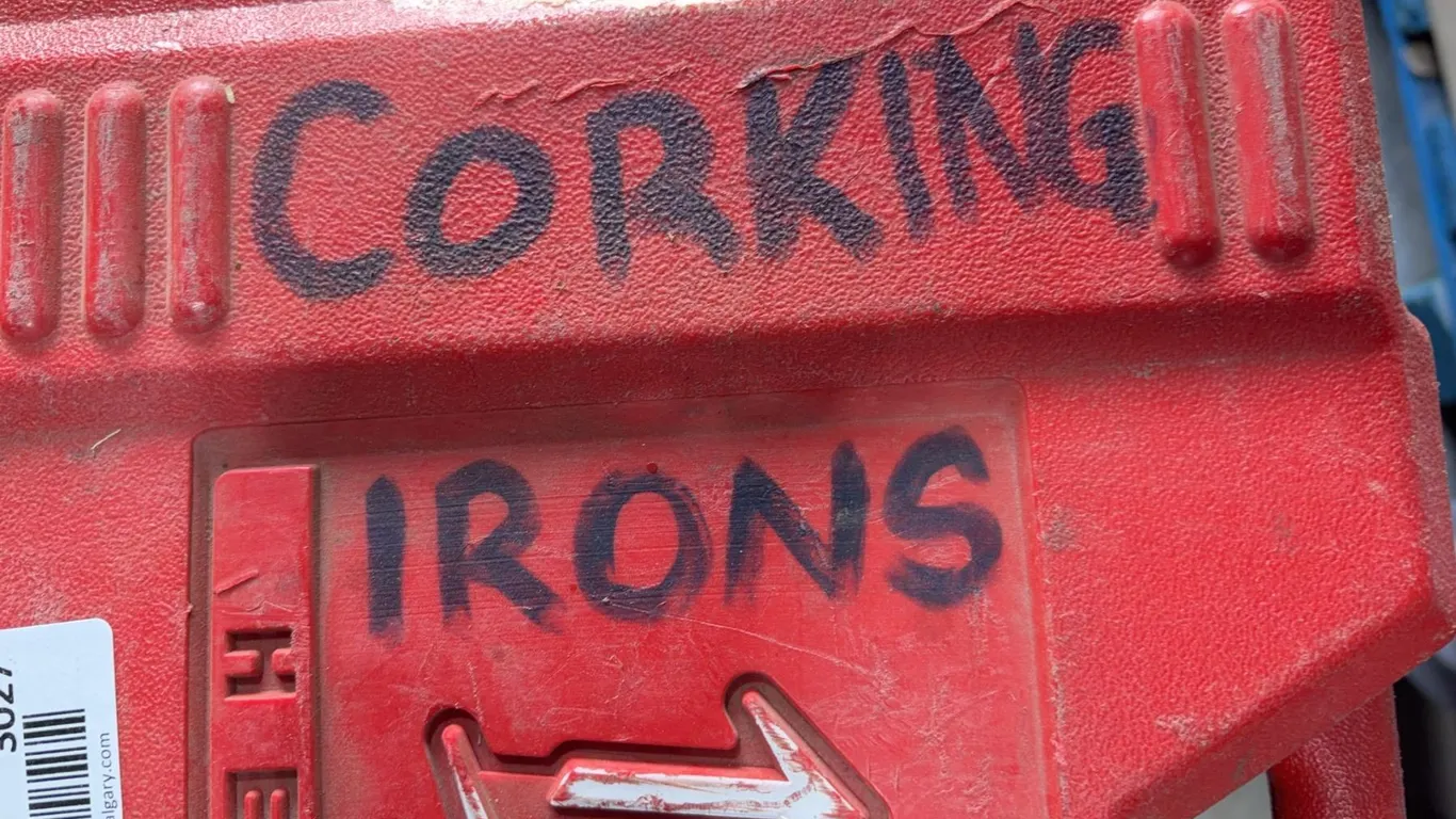 Corking Irons With Red Carry Case