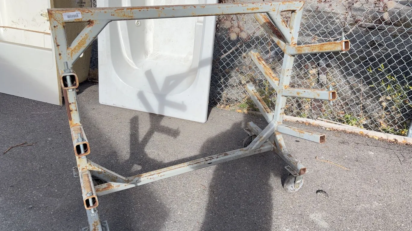 Steel Pipe Cart Frame on Wheels 48x50 Inches