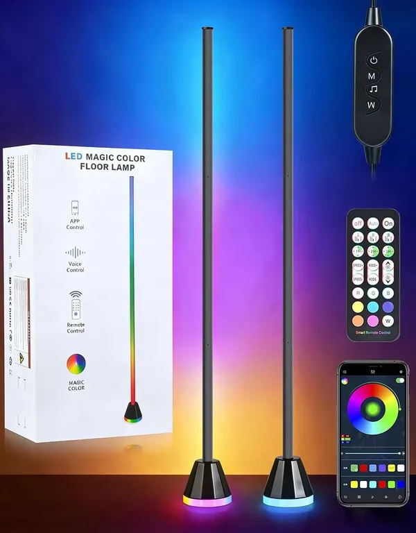 LED Magic Colour Floor Lamp with Remote
