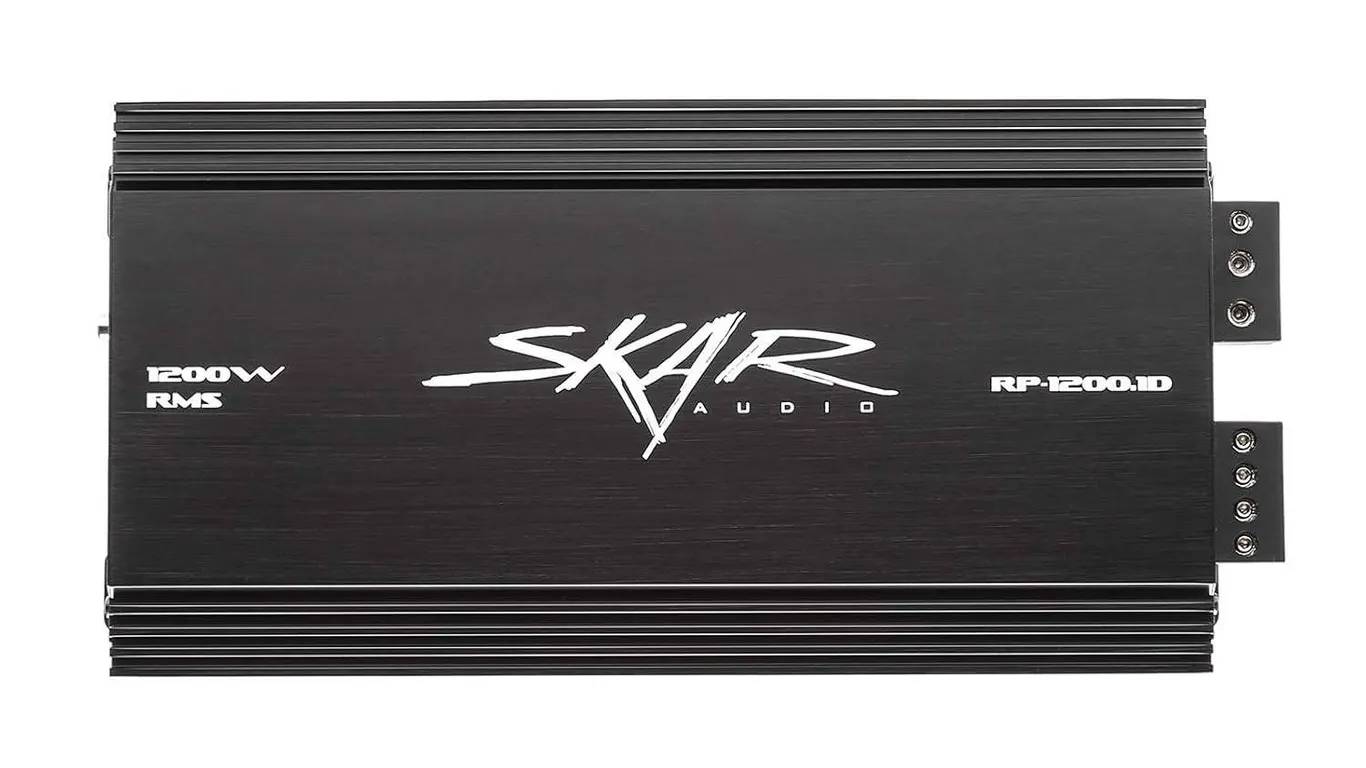 Skar Audio RP-1200.1D Monoblock Class D Mosfet Amplifier with Remote Subwoofer Level Control, 1200W