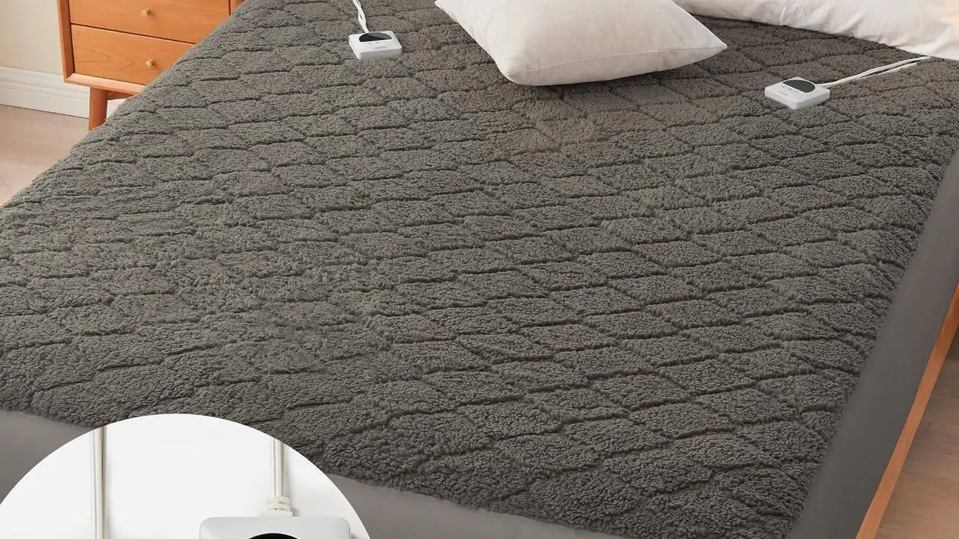 HelaSnug Electric Heated Mattress Pad King Size Heating Mattress Pad Dual Controllers 78x80IN Deep P