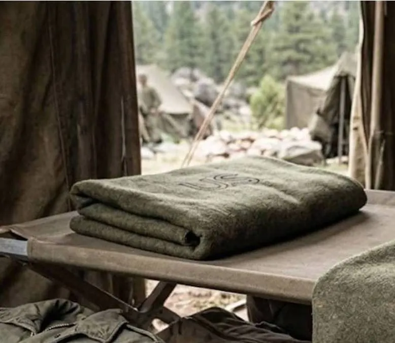 U.S. Military Olive Wool Blanket