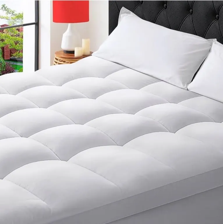 Queen Plush Mattress Topper White 60x80 Inch