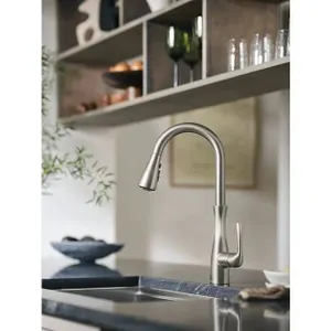 MOEN Arlia Kitchen Faucet with 1 Handle and Pull-Down Spout - Stainless Steel