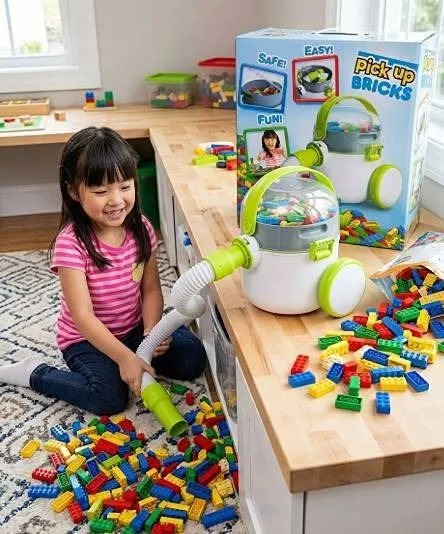 Pick Up Bricks Toy Vacuum Cleaner Set