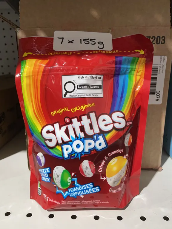 Skittles Pop'd Fruity Candy 155g Bag