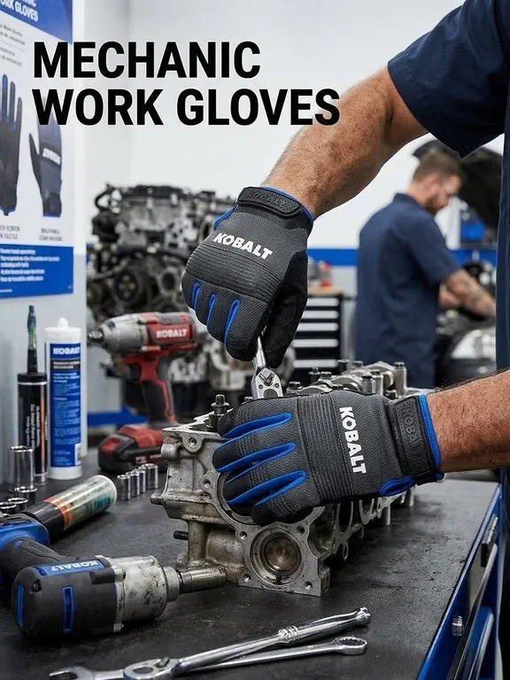 Kobalt Mechanic Work Gloves Size Medium, 3 Pairs