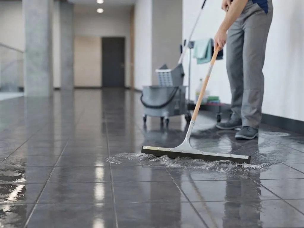 Valu+ Floor Squeegee With Wooden Handle