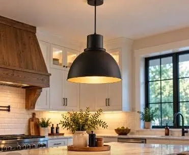 VALU+ 1-Light Pendant Black Finish 14.9 in