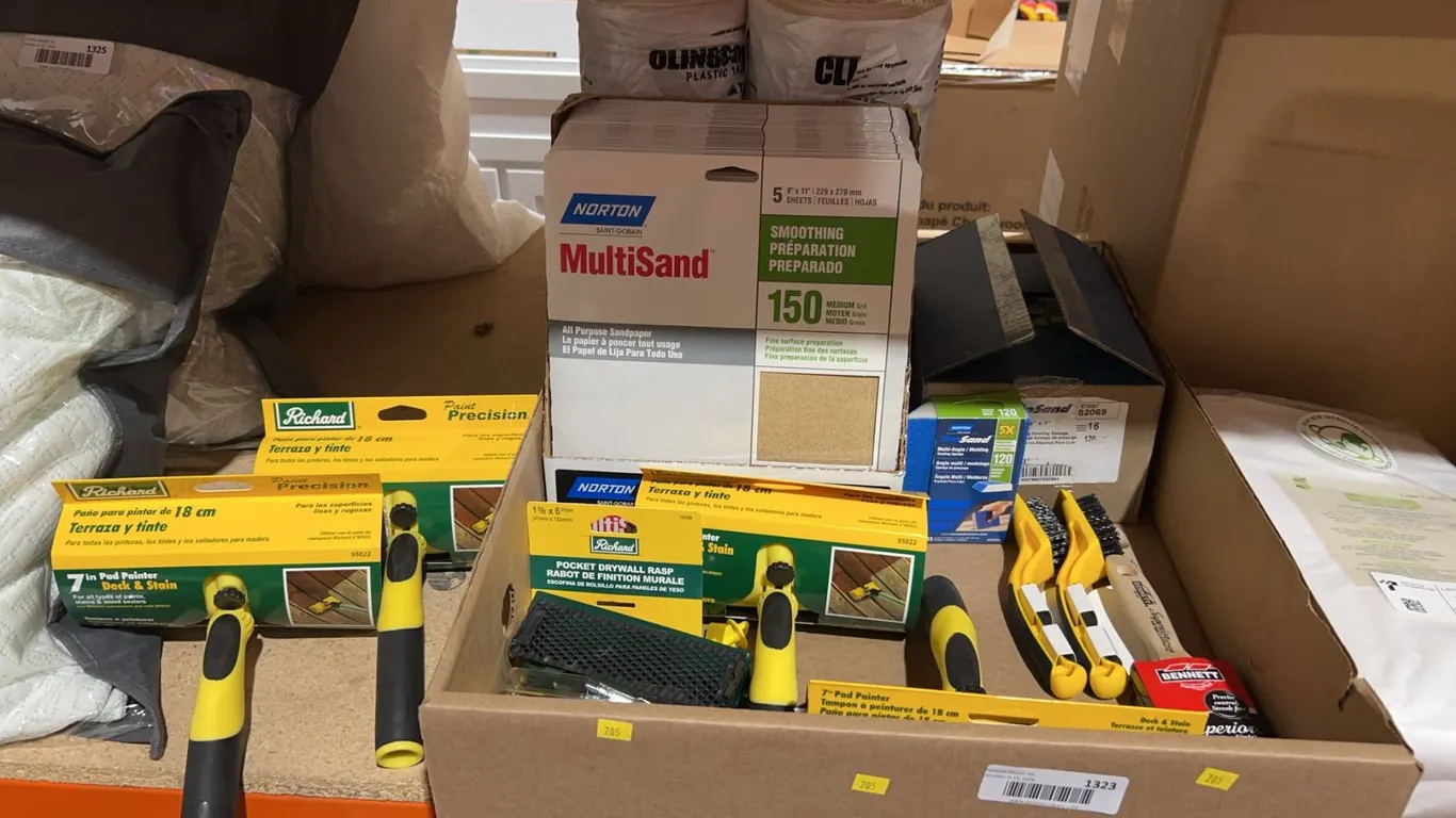 Norton Sandpaper, Richard Tools, Trays, Brushes Lot