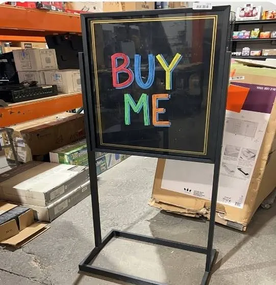Black Metal Sign Stand 22.5 x 28 Inch Frame