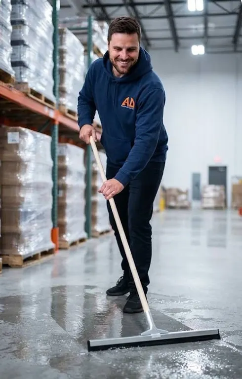 VALU+ Floor Squeegee With Wooden Handle