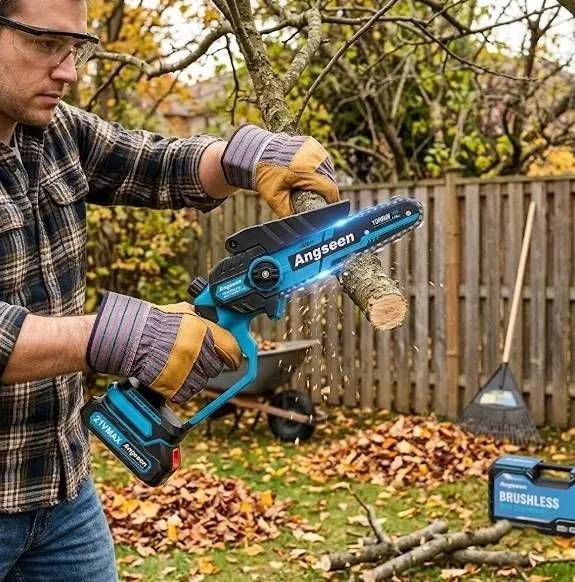 Angseen Brushless Mini Chainsaw 1000W 21V