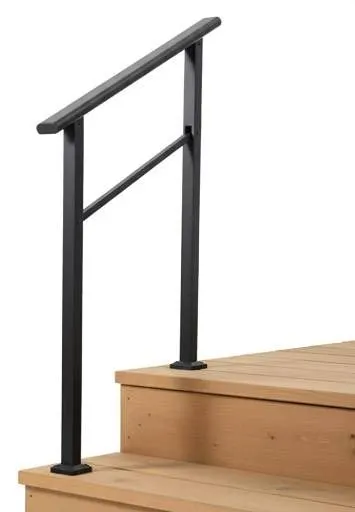 Metal Stair Handrail Kit, 2-Post, Wall Mount
