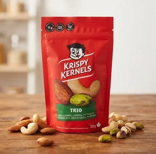 Krispy Kernels Trio Almonds Cashews Pistachios 8x170g