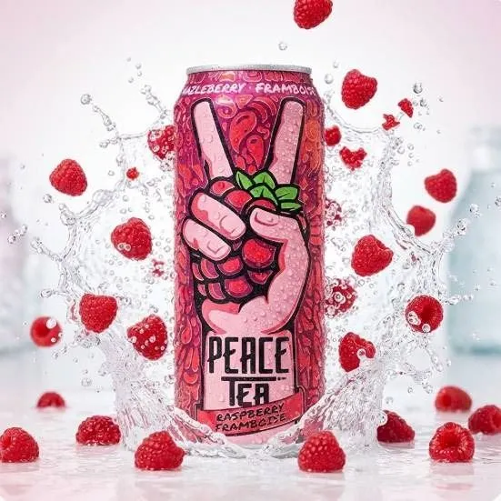 Peace Tea Raspberry 695ml, Pack of 12 Cans
