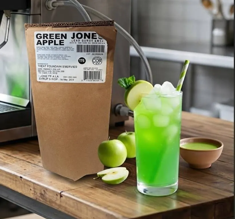 Jones Green Apple Cane Sugar Soda Syrup 3 USG