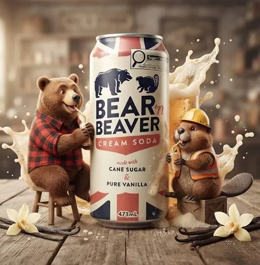 Bear 'n Beaver Cream Soda 12x473mL Cans