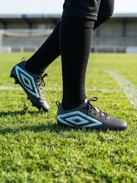 Umbro Aurora II Soccer Shoes Size 3 Black Blue