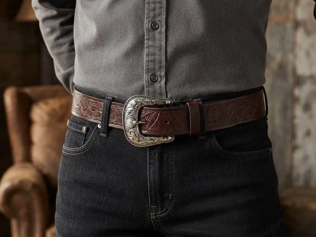 Silver Jeans Co. Brown Leather Belt 36-38