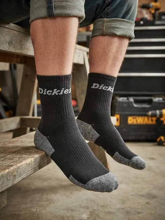 Dickies DRY-TECH Crew Socks, 10 Pair, Size 6-12