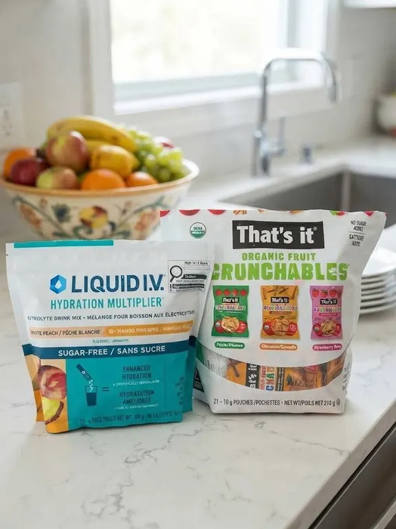Liquid I.V. Hydration Mix & That's it. Crunchables