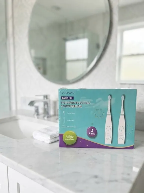 Fumeikang Kids Silicone Electric Toothbrush 2pk